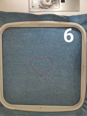 Etape de broderie 1 terminée