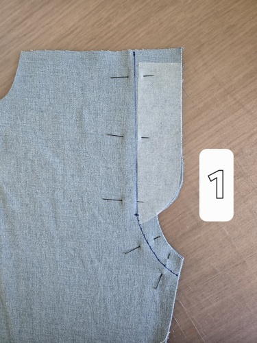 Coudre braguette jean étape 1