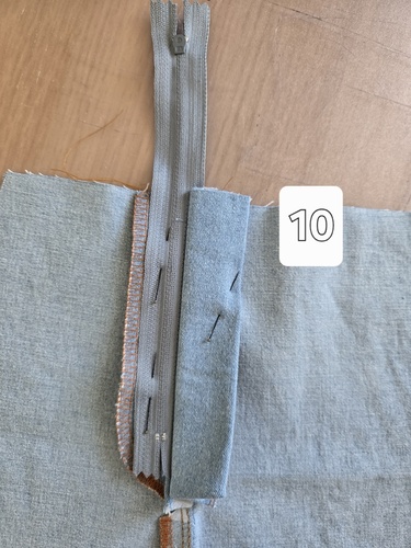 Coudre braguette jean étape 10