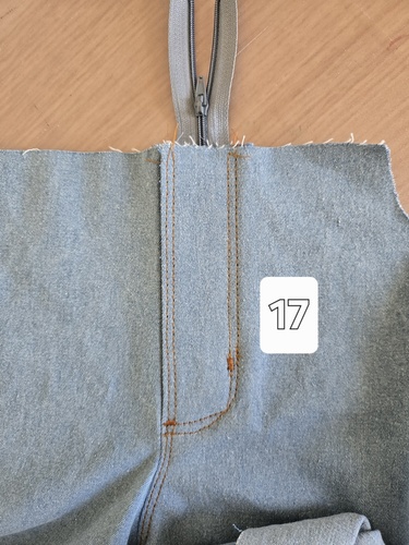 Coudre braguette jean étape 17