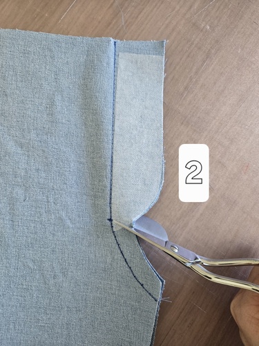 Coudre braguette jean étape 2