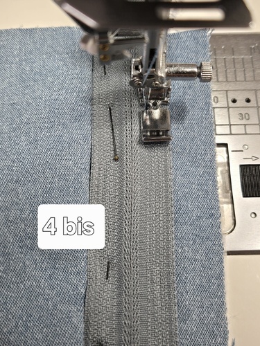 Coudre braguette jean étape 4 bis