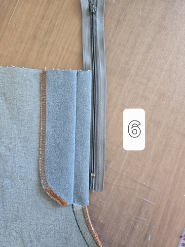 Coudre braguette jean étape 6
