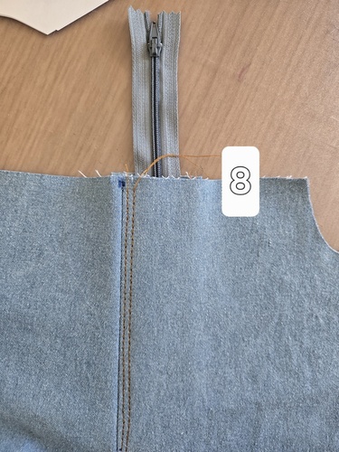 Coudre braguette jean étape 8