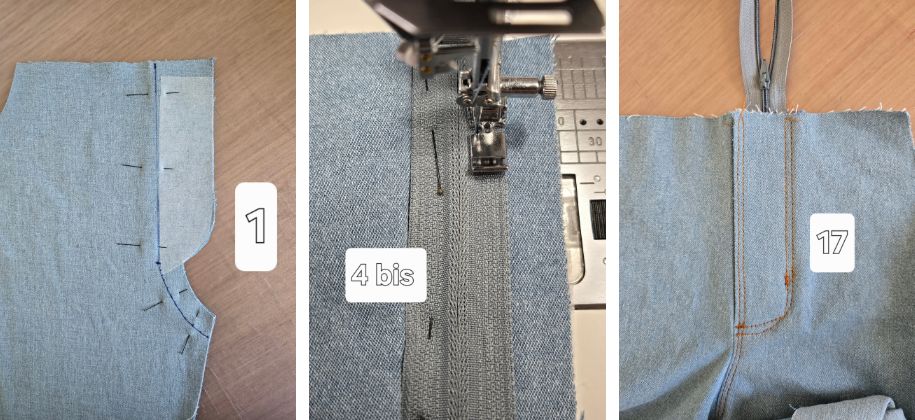 Coudre une braguette de jean
