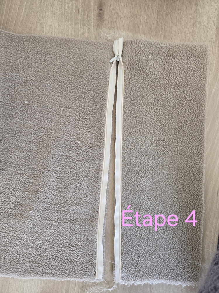 Coudre le second côté de la fermeture