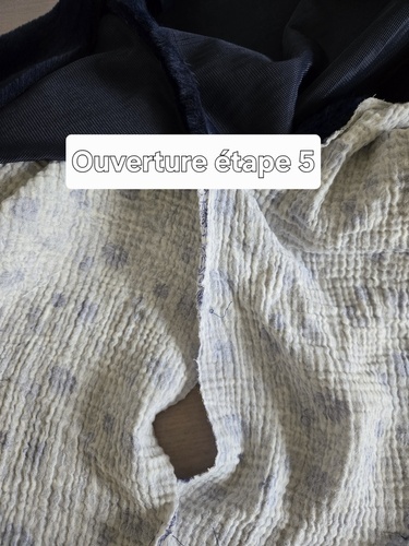 Ouverture dans la doublure