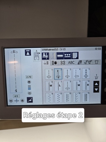 Réglages Elna 790 pro