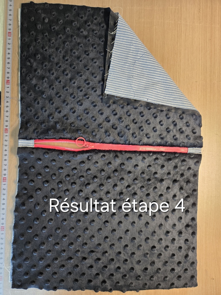 Fermeture à glissière et tissus assemblés