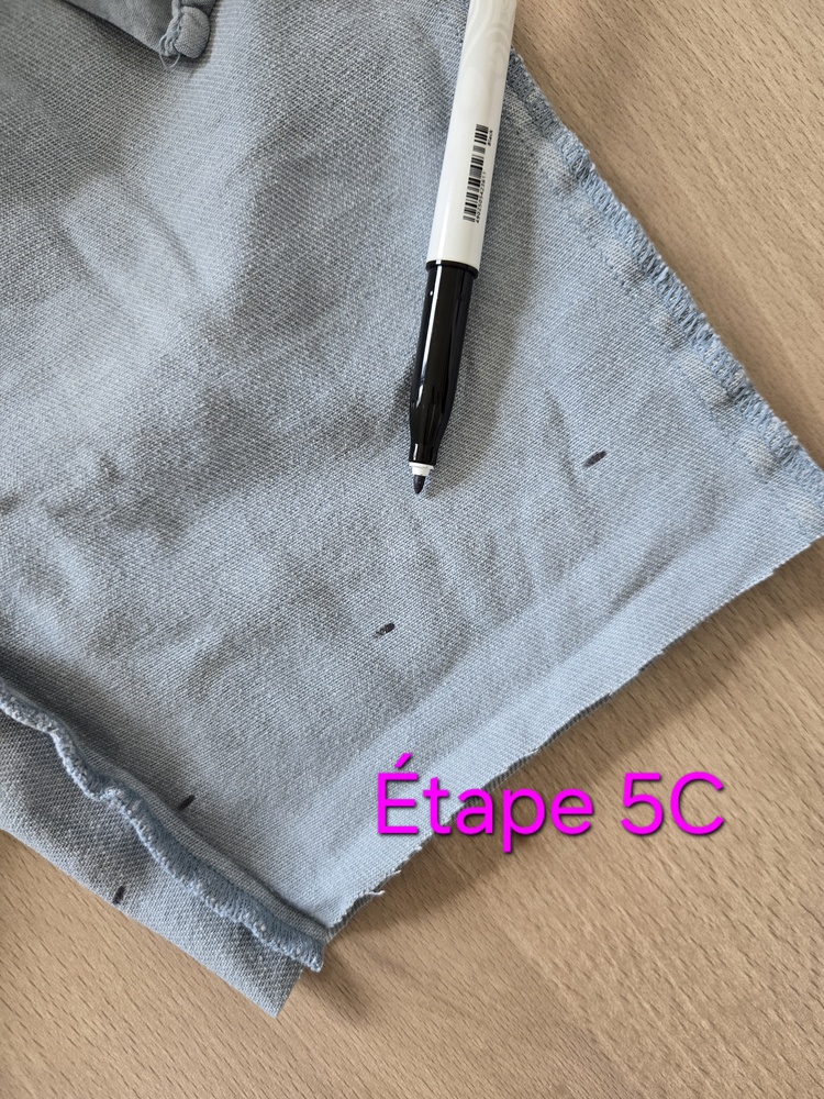 Marquage du nouvel ourlet