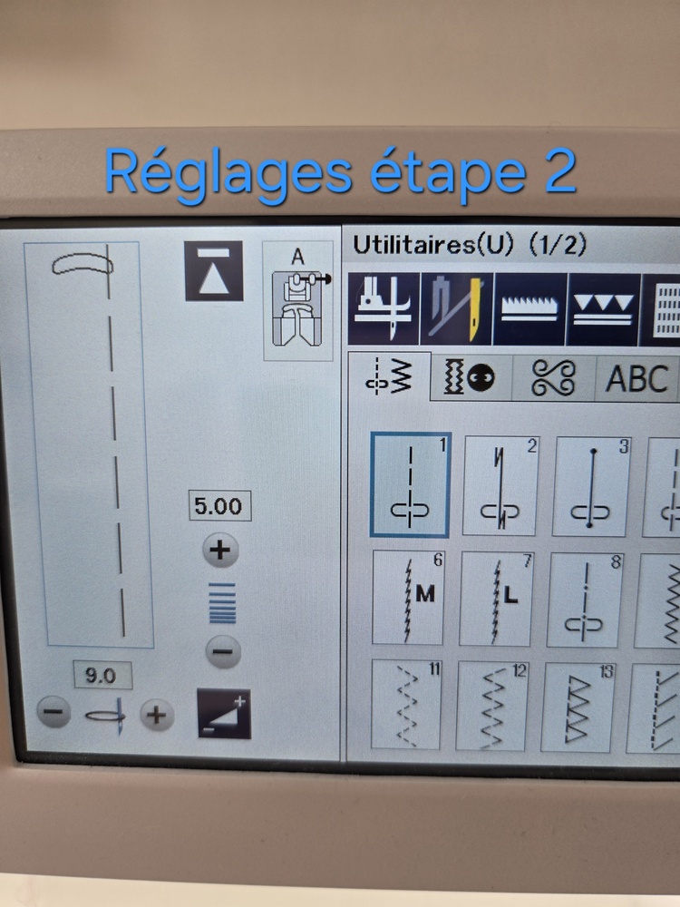 Réglage machine à coudre