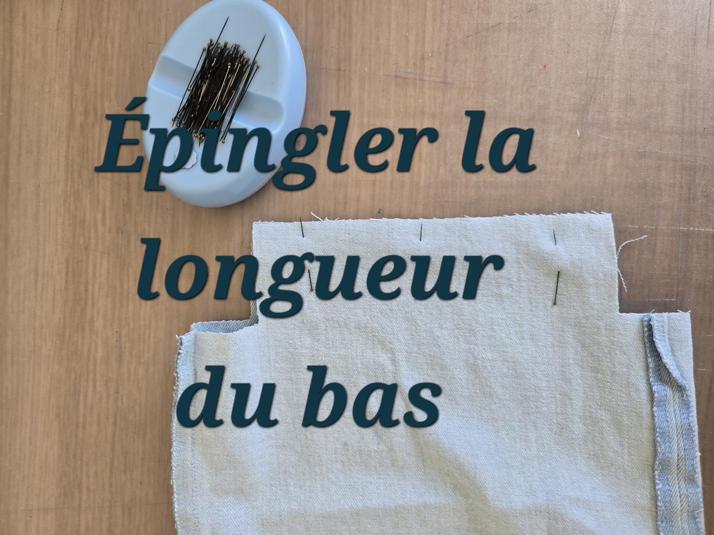 Epingler le bas du pochon
