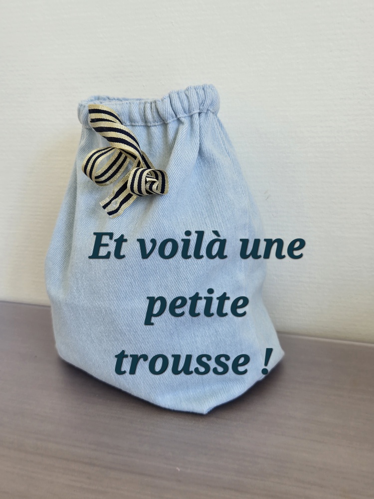 Résultat du pochon avec lien coulissant