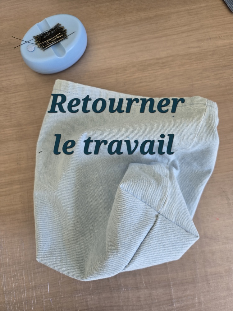 Retourner le travail du pochon